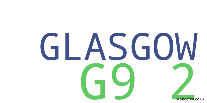 A word cloud for the G9 2 postcode